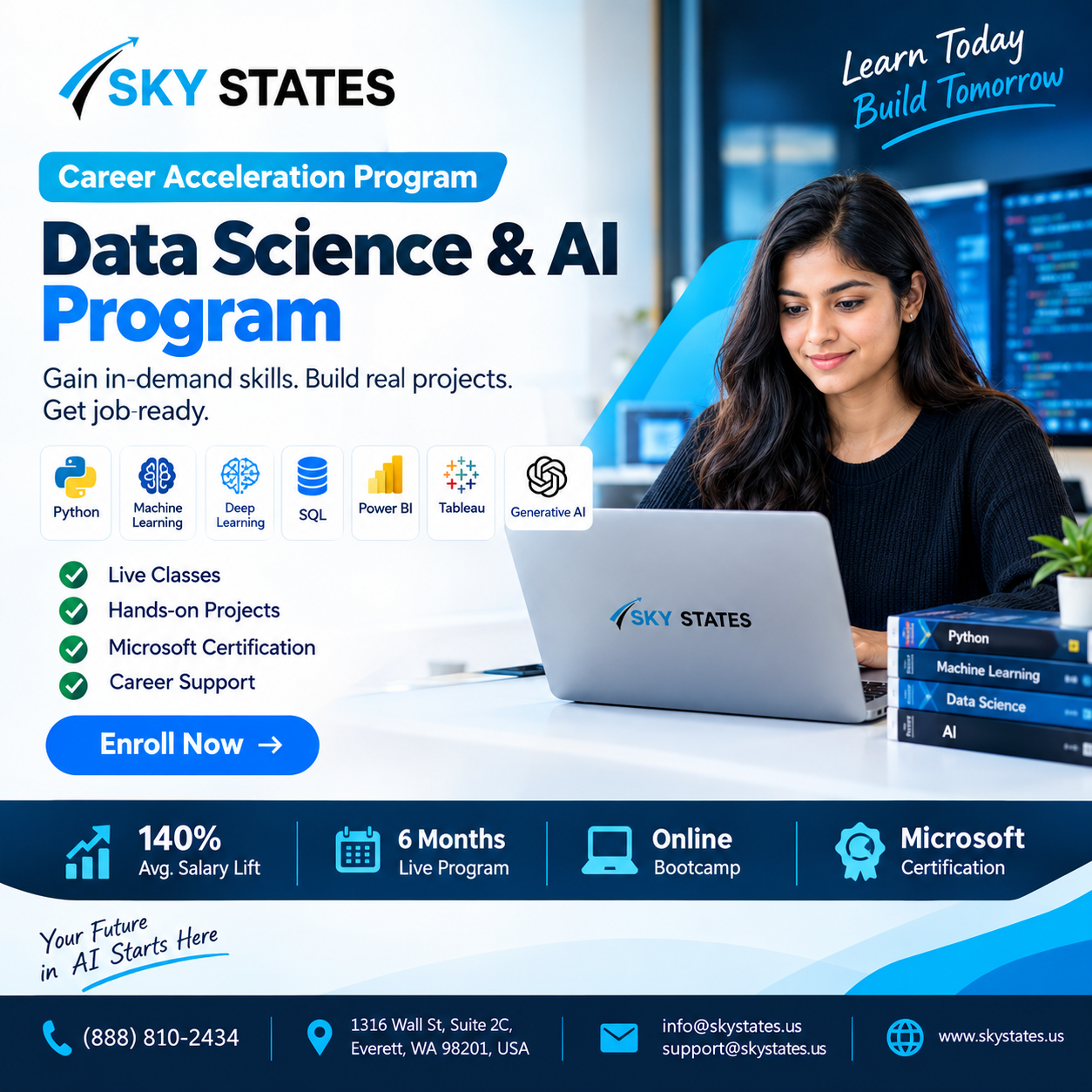 Sky States LLC Data Science and AI Career Acceleration Program Banner